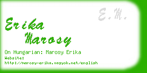 erika marosy business card